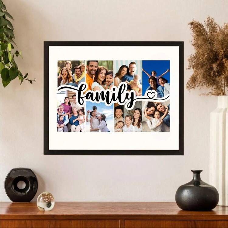 Family Photo Collage Template |Editable + Printable Canva Template |Custom Family MemoryCollage |DIY Wall Decor Art |Personalized Collage - Multicolor - View 9