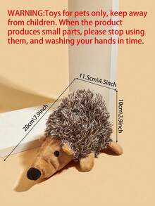 1pc Pet Hedgehog Plush Doll, Suitable For Cats And Dogs, For Pet Chewing, Playing, And Relieving Boredom