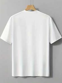 Retro Men's Pure Cotton Classic Fashion Casual Simple Fun Holiday Print Short-Sleeved T-Shirt "Christmas - Misfit Graphic T - Shirt – 'A Bit Of A Misfit' With Classic Characters Design" - trắng - Xem 3