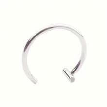 2-Piece Set Of Y2K Punk Style Silver Non Piercing Lip Rings - Fashionable And Versatile, Suitable For Daily Wear Or Parties - 銀色2件裝 - 查看 6