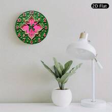 1 Piece Large 10inch Greek Alphabet Clock - Elegant Pink And Green Modern Or Traditional Decoration, Golden Hands, Silent Quartz Movement, Easy-To-Read Numerals - Suitable For Living Room, Bedroom, Office, Greek House Decoration - Battery Not Included - Ideal Gift For Capa Alpha Sorority Members, 2D Flat - 1個 - 查看 7