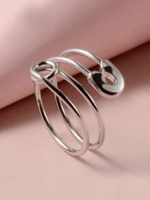 Pin Design Cuff Ring