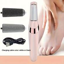 Electric Foot Callus Remover, Rechargeable Foot Dead Skin Remover Callus Remover Pedicure Tool - Dusty Pink - View 7