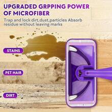 1/2/4/6pcs Replacement Pads For Wet Jet Mop: New Cationic Material, Microfiber, Machine Washable, Essential Kitchen Cleaning Tool, Suitable For All Floor Types, Back To School, Halloween, Christmas