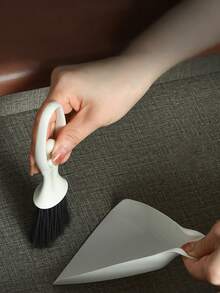 2 件迷你扫帚和簸箕套装，塑料桌面清洁扫帚和簸箕清洁工具 - 彩色 - 查看 10