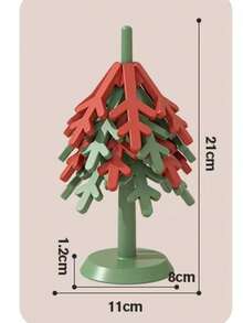 Posavasos con forma de árbol de Navidad de 4/8 piezas con soporte, posavasos de árbol para platos calientes, salvamanteles plegables de árbol para tetera/sartenes calientes, posavasos duraderos, decoración de mesa festiva y funcional