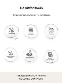 Lalens Lenti a contatto per trucco degli occhi Lalens, lenti di ingrandimento per gli occhi, lenti cosmetiche naturali, lenti a contatto colorate leggere, 1 paio/2 pezzi da 14,0 mm, lenti a contatto usa e getta per 6 mesi, con custodia per lenti a contatto come regalo casuale per costumi di Ognissanti e cosplay