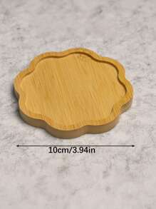 1 Stück DIY Mosaik Bambus Untersetzer, leere Basis Tablett, Getränkeuntersetzer, Pflanzenuntersetzer, Kunst Tablett (ohne Mosaikfliesen), kleines Pflanzentablett für Blumentopf, Bambus Blumentopf, Getränketablett, Harz Untersetzer Geschenk, Schreibtisch Blumentopfschutz