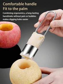 1/2 Stück Edelstahl Obst- & Gemüseausstecher, effizientes Küchengerät für Gurke, Paprika, Apfel, Tomate, Jalapeño - , einfach zu benutzender Haushalts-Entsteiner, Ausstecher für Gemüse & Obst