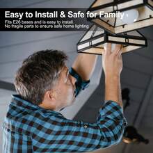 6/12/24 Pack A19 Bulb, 5000K Bright Daylight White, E26 Standard Base, 60W Equivalent LED Bulb, High Efficiency 9W, A19 Standard Bulb, 800 LM, 80+CRI, 15000 Hours, 120V Non-Dimmable, Modern Style Suitable For Bedroom, Living Room. - 白光 - 查看 7