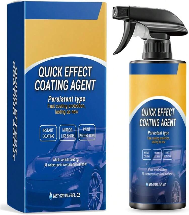 Quick Effect Coating Agent,Multi-Functional Coating Renewal Agent,Motorcycles,Advanced Ceramic Sprays Coatings,Car Coating Spray(120ml) - 1 - Añade 8