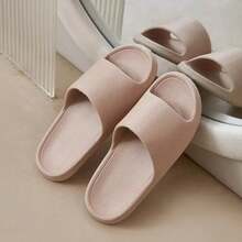Zapatillas de Verano Ligeras de EVA para Mujeres, Sandalias de Interior, Zapatos Cómodos para Baño y Ducha para el Hogar y Parejas, Ropa Casual - Marrón - Ver 10