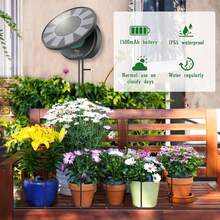 Solar Powered Automatic Drip Irrigation Kit 1500mAh Battery Timed Self Watering System IP65 Waterproof Supports 10 Potted Plants For Balcony Garden Vegetable Patch Hanging Baskets - 黑色 - 查看 5