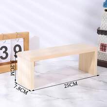Elevadores rectangulares de madera para exhibición de joyas, elevadores de exhibición de madera, accesorios de escaparate, soporte de exhibición desmontable para manualidades - madera S - Ver 10