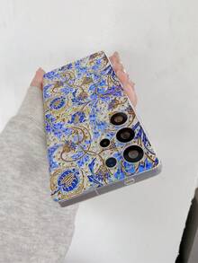 1 件艺术创意全屏佩斯利图案防摔防刮防指纹透明 TPU 软壳带相机镜头保护，兼容三星、Nothing、Pixel、INFINIX、Redmi - 彩色 - 查看 8