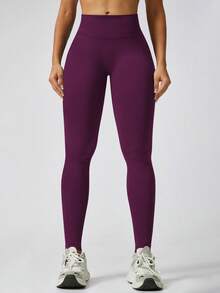 NcmRyu 1件装 女士休闲瑜伽、健身、跑步、网球训练户外运动长裤 春季 - 紫色 - 查看 9