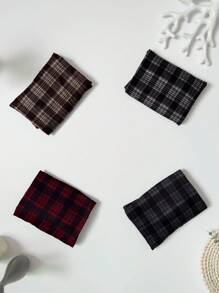 4pcs/Set Men's Plaid Print Airy Shorts, Casual Loose Elastic Waist Pajama Pants, Comfortable Multi-Color Set