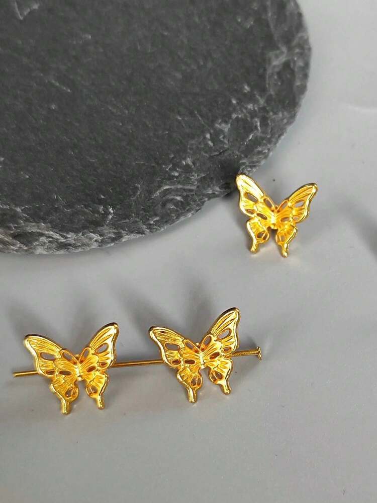 20件合金空心立体蝴蝶背孔串珠diy饰品配件手链项链编织绳手工diy材料 - 蝴蝶型 - 查看 5