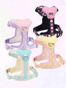 HP357 Shockproof Dog Harness, Hand Washable Polyester Fiber, Durable Anti-Slip Chest Back Strap, Pet Leash Accessory For Dogs, Below 4ft Length, No Power, No Battery