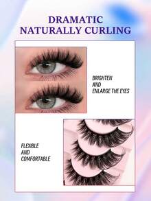 10 Pairs Of Cat Eye False Eyelashes Grafted False Eyelashes Make Your Eyes Bright And Reusable Suitable For All Eye Shapes - Lông mi  mắt mèo - Xem 3