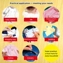 DIY金属按扣套装，包含按扣钳，适用于缝纫和手工制作（9.5毫米），可用于服装、背包、婴儿连体衣、缝纫和工艺品，无缝按扣手动按压夹，多功能隐藏式按扣