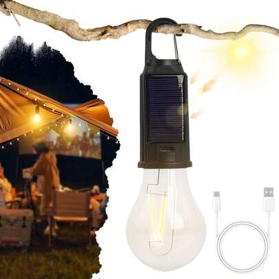 便携式户外太阳能庭院防水装饰灯 太阳能花园灯 可充电LED电池供电灯 家用户外照明 太阳能吊灯 适用于围栏、柱子、停车场、车库、花园等