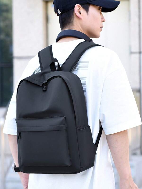 1pc Large Capacity Solid Color Cross-Border Bestseller Foldable Waterproof Durable Backpack, Suitable For Men, Women, Students, Shoulder Bag, Breathable And Convenient