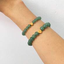 Pulseras de vuelta a la escuela para madre e hija, juego de pulseras a juego con forma de corazón "mamá e hija", regalos para el primer día de escuela