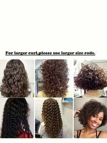 1 包（约 20 个）免加热螺旋卷发棒，DIY 美发造型工具，螺旋卷发棒配件 - 彩色 - 查看 4