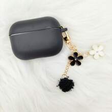 1个黑白花卉挂链耳机保护套，兼容 1/2，新款无线耳机保护套，适用于3/Pro/Pro2，男女朋友礼物