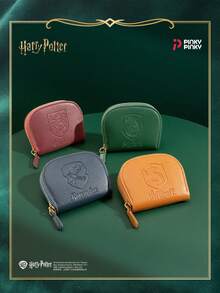 Harry Potter 霍格沃茨学院拉链钱包 - 格兰芬多、拉文克劳、斯莱特林、赫奇帕奇图案，小巧零钱包，女士钱包，迷你钱包，卡包，零钱包，秋季必备 - 彩色 - 查看 2