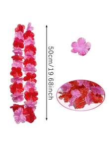 1/6/10/20/30/40/50 chiếc Vòng cổ vòng hoa Hawaii, Vòng hoa Polyester màu đỏ và hồng, Quà tặng tiệc cưới Chủ đề hoa Hawaii nhiệt đới Quà tặng tiệc Băng đô Ngày lễ Đám cưới Bãi biển Trang trí sinh nhật Đồ dùng tiệc Trang trí tiệc Hawaii (Màu ngẫu nhiên) - Nhiều màu - Xem 8