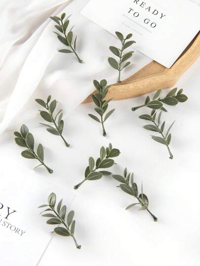 20/60 buc frunze artificiale de plante verzi, cadou de Ziua Îndrăgostiților, decorare tort DIY, cutie de bomboane, decorare petrecere de ziua de naștere, coș cu flori de nuntă, mireasă cu flori, decorare casă, sufragerie, dormitor, decorare pervaz, ornamente vază, Ziua Îndrăgostiților, decorare Anul Nou, grădină exterioară, începutul sezonului școlar