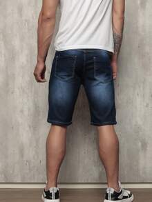 Liza Men's Denim Shorts With Lycra - tiền xu - Xem 4