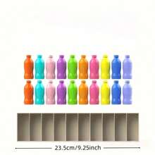 21件套趣味猜瓶子挑战游戏，饮料搭配玩具套装，家庭记忆逻辑推理训练棋盘游戏，益智玩具，万圣节礼物，生日礼物 - 彩色 - 查看 8