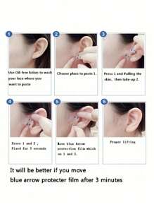 [200pcs/80pcs/40pcs/4pcs] Invisible Face Lifting Tapes, Used To Lift Sagging Skin, Instant Face Tape For Women, Lifting Sagging Skin And Concealing Makeup Tape, For Double Chin & Neck, Face Slimming - Alcohol-Free, Suitable For All Skin Types, Unisex