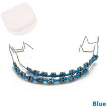 1Pair Metal Wires Fake Braces Colorful Brackets For Teeth Temporary Metal Bracket Orthodontic Dental Decor Ligature Ties Dental - 薄荷綠 - 查看 4