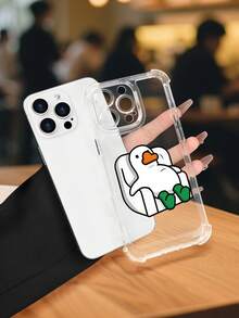 Simple And Beautiful Printed Cartoon Style Cartoon Goose Print Soft Shell Elegant And High-End Light Luxury, Durable And Long-Lasting, Resistant To Scratches And Drops (For National Day, National - 無色 - 查看 6