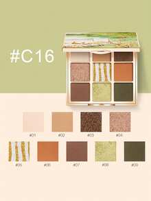 CATKIN 9-Color Eyeshadow Palette, Matte & Shimmer Eyeshadows, High Pigmentation Makeup Palette, Neutral Shades, C16 Deer In The Forest - C16 Deer In Forest - View 7