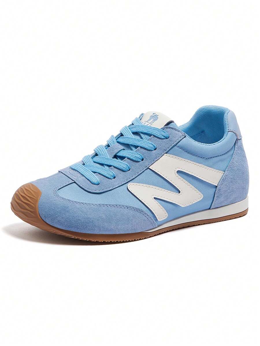 CAMEL CROWN Casual Sports Shoes For Women, Mango Toe, Height-Enhancing Couple Style, Comfortable German Training Shoes - Blue - View 1