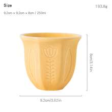 Cốc cà phê/matcha gốm sứ Ả Rập nhiều màu sắc 180ml/250ml - Cốc dập nổi hình hoa tulip, đồ dùng uống kiểu Bắc Âu, lý tưởng để phục vụ espresso, matcha và trà. - Nhiều màu - Xem 20