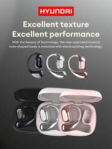 HYUNDAI Q18PRO AI Wireless Earbuds, High-Fidelity Stereo Sound, Directional Transmission, ENC Smart Noise Cancellation, Sensitive Microphone, Voice Call, Music, Gaming, Movie, Low Latency, Long Battery Life, Display, Multi-Function, Ear-Hook Wireless Earphones - Black - View 9