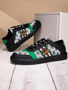 男女通用跑步鞋、休闲运动网球鞋、步行高尔夫健身鞋 - 黑色 - 查看 2