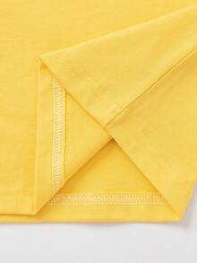 Balabala Young Boys Summer T-Shirts, Cute Cartoon Cotton Boys Short Sleeve T-Shirts - Light Yellow - View 10