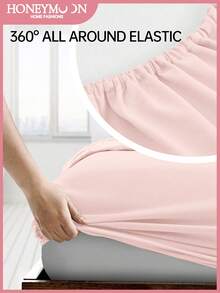 1 pieza Sábana ajustada supersuave, sensación ligera como una nube, bolsillo profundo de 25 cm, para cama individual, matrimonial, king y queen, para el hogar y accesorios de dormitorio escolar