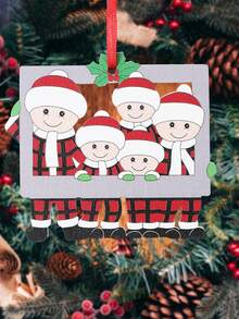 1 Pc Christmas Family Photo Frame Pendant,Christmas Tree Pendants, Xmas Gift Decorations, Christmas Wooden Pendant, Merry Christmas Decorations For Home 2025,Christmas Party Gifts,Happy New Year 2026 Gifts,Diy Christmas Tree Pendant,