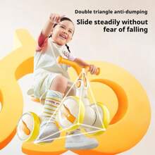 Andador e Brinquedo de Montaria B.Duck Baby - Carro de Empurrar Ajustável com 4 Rodas Anti-Tombamento, Certificado CE para 12-36 Meses (80-110cm), Capacidade de 25kg, Presente de Primeiro Aniversário/Natal