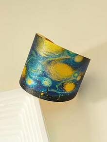 復古西部波希米亞風格孔雀羽毛印花金屬開圈手鐲 - 開口手鐲 - 查看 7