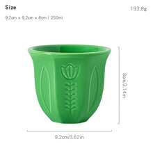 Cốc cà phê/matcha gốm sứ Ả Rập nhiều màu sắc 180ml/250ml - Cốc dập nổi hình hoa tulip, đồ dùng uống kiểu Bắc Âu, lý tưởng để phục vụ espresso, matcha và trà. - Nhiều màu - Xem 19