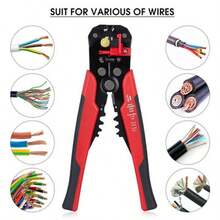 Non-Slip Crimper Cable Cutter Automatic Wire Stripper Multifunctional Stripping Tools Crimping Pliers Terminal 0.2-6.0mm² Tool - Multicolor - View 3